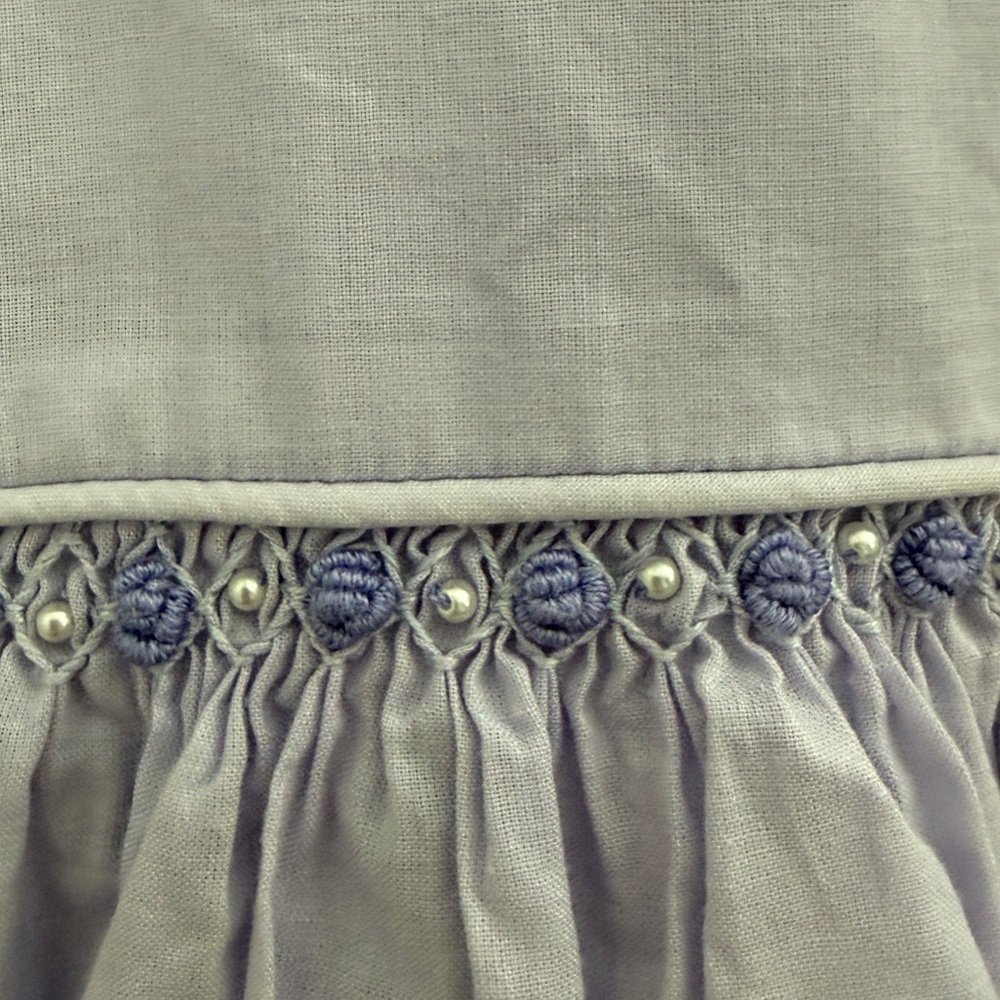 Strasburg Lilac Sleeveless Dress with Peter Pan Collar & V- back - Picture 2 of 8